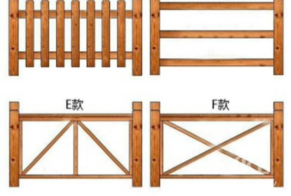 防腐木护栏效果图