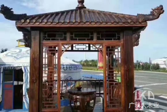 四角防腐木亭子